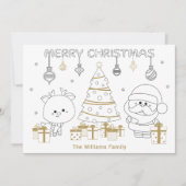 クリスマスフォトカスタムネームおもしろいかわいい シーズンカード (正面)