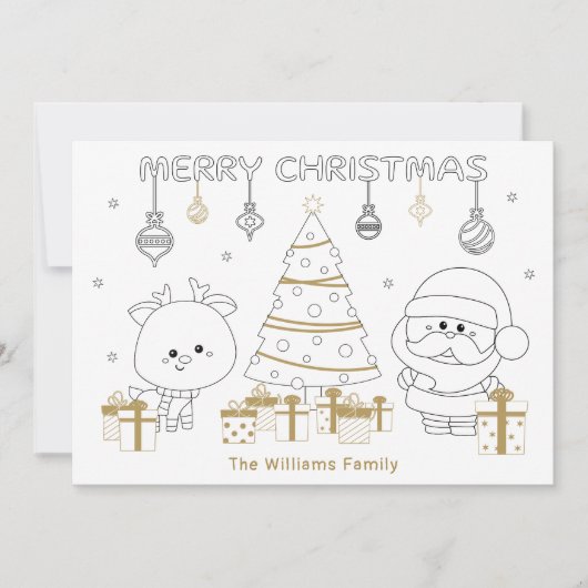 クリスマスフォトカスタムネームおもしろいかわいい シーズンカード (正面)