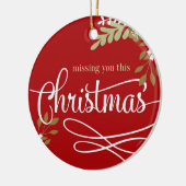 クリスマスフォトカスタムネームでペットのメモリアル セラミックオーナメント (左)