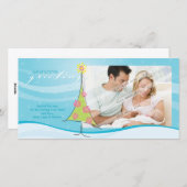 クリスマスフォトカードお洒落:: christmastree 1L シーズンカード (正面/裏面)