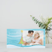 クリスマスフォトカードお洒落:: christmastree 1L シーズンカード (スタンド正面)