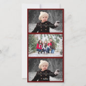 クリスマスフォトカードの列車に乗る シーズンカード (裏面)