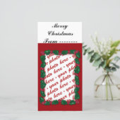 クリスマスフォトカードまたはフォトギフトラベル シーズンカード (スタンド正面)