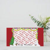 クリスマスフォトカードまたはフォトギフトラベル シーズンカード (スタンド正面)
