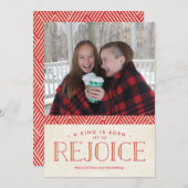 クリスマスフォトカードを喜ぶ シーズンカード (正面/裏面)