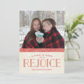 クリスマスフォトカードを喜ぶ シーズンカード (スタンド正面)