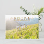 クリスマスフォトカードを喜ぶ シーズンカード (スタンド正面)