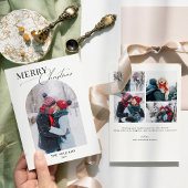 クリスマスフォトカードアーチ型フォトホリデーカード シーズンカード