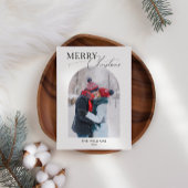 クリスマスフォトカードアーチ型フォトホリデーカード シーズンカード