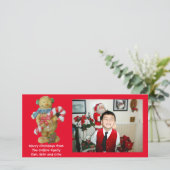 クリスマスフォトカードジンジャーブレッドマン シーズンカード (スタンド正面)