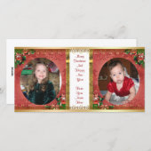 クリスマスフォトカードダブルフレーム2写真 シーズンカード (正面/裏面)