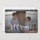 クリスマスフォトカードホリデーカーおもしろいド 招待状 (正面)