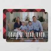 クリスマスフォトカードホリデーカードおもしろいパンデミック 招待状 (正面/裏面)