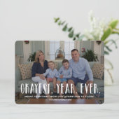 クリスマスフォトカードホリデーカードおもしろいパンデミック 招待状 (スタンド正面)