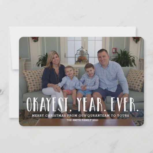 クリスマスフォトカードホリデーカードおもしろいパンデミック 招待状 (正面)