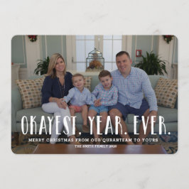 クリスマスフォトカードホリデーカードおもしろいパンデミック 招待状