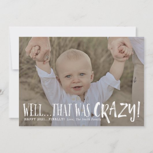 クリスマスフォトカードホリデーカードパンデミッおもしろいク 招待状 (正面)