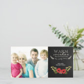 クリスマスフォトカードヴィンテージフローラシャルボード シーズンカード (スタンド正面)