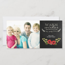 クリスマスフォトカードヴィンテージフローラシャルボード シーズンカード