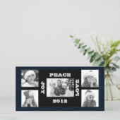 クリスマスフォトカード5枚の写真Joy Peace Love シーズンカード (スタンド正面)