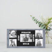 クリスマスフォトカード5枚の写真Joy Peace Love シーズンカード (スタンド正面)