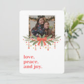 クリスマスフォトカード サンキューカード (スタンド正面)