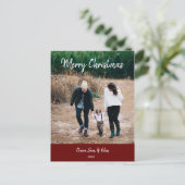 クリスマスフォトカード-シンプル写真 ポストカード (スタンド正面)