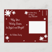 クリスマスフォトカード-シンプル写真 ポストカード (裏面)