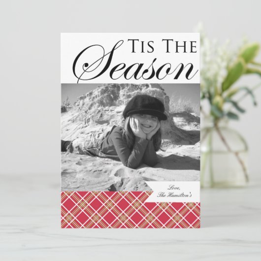 クリスマスフォトカード シーズンカード (スタンド正面)