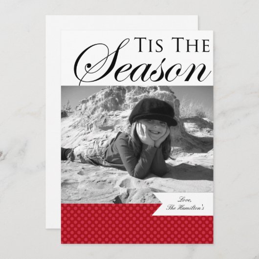 クリスマスフォトカード シーズンカード (正面/裏面)