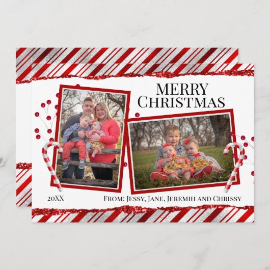 クリスマスフォトカード シーズンカード (正面/裏面)