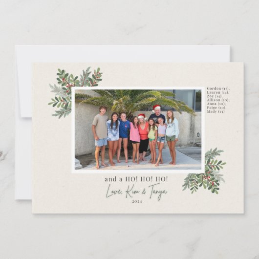 クリスマスフォトカード セーブザデート (裏面)