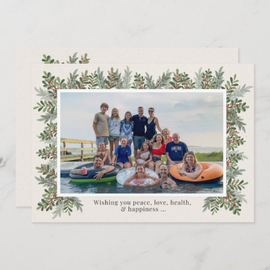 クリスマスフォトカード セーブザデート (正面/裏面)