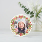 クリスマスフォトカード |フェスティバルリース シーズンカード (スタンド正面)