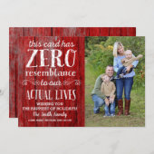 クリスマスフォトカード、ホリデーカーおもしろいド、 シーズンカード (正面/裏面)