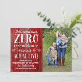 クリスマスフォトカード、ホリデーカーおもしろいド、 シーズンカード (スタンド正面)