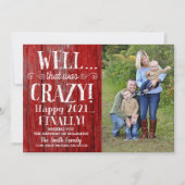 クリスマスフォトカード、ホリデーカーおもしろいド、2020 招待状 (正面)