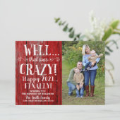 クリスマスフォトカード、ホリデーカーおもしろいド、2020 招待状 (スタンド正面)