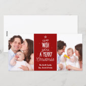 クリスマスフォトカード – メリークリスマスを願う シーズンカード (正面/裏面)