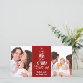 クリスマスフォトカード – メリークリスマスを願う シーズンカード (スタンド正面)