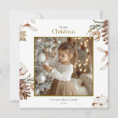クリスマスフォトカード（冬の模様） (正面)