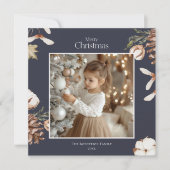 クリスマスフォトカード（冬の模様） (正面)