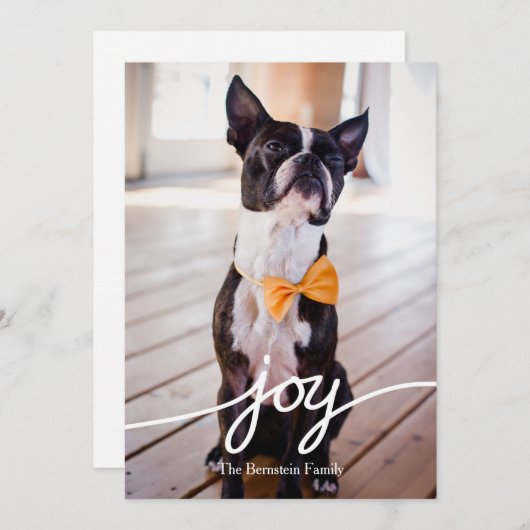 クリスマスフォトカード(手描きタイポグラフィ) シーズンカード (正面/裏面)