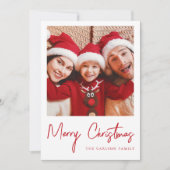 クリスマスフォトカード 招待状 (正面)