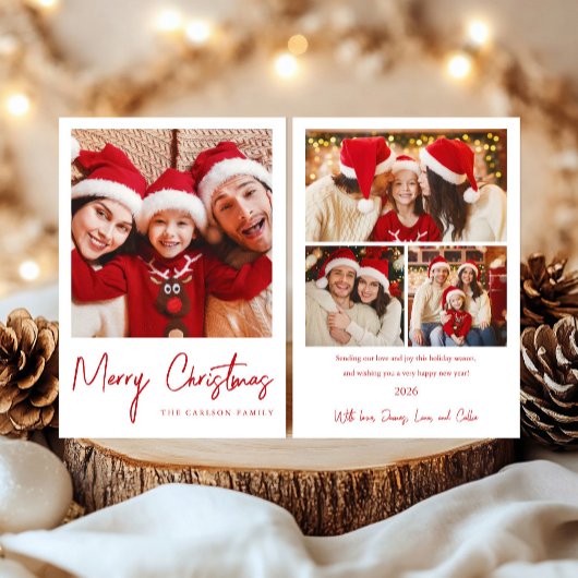 クリスマスフォトカード 招待状