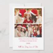 クリスマスフォトカード 招待状 (裏面)