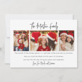 クリスマスフォトカード 招待状 (裏面)