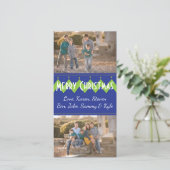 クリスマスフォトカード/白い封筒「Chevron Tree」 シーズンカード (スタンド正面)