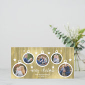 クリスマスフォトカード、祝日、オーナメント シーズンカード (スタンド正面)