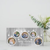 クリスマスフォトカード、祝日、オーナメント シーズンカード (スタンド正面)